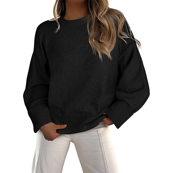 EFAN Women's Oversized Sweaters 2025 Fall Trendy Crewneck